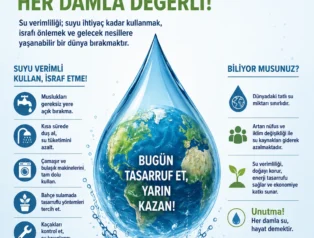 Su Verimliliği İle İlgili Afişler