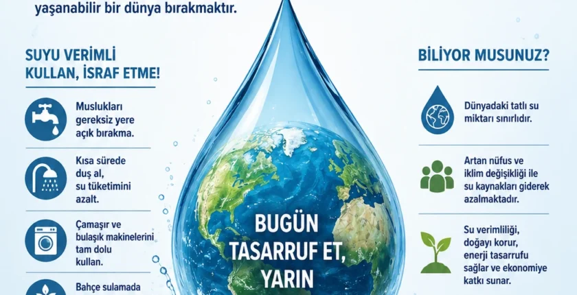 Su Verimliliği İle İlgili Afişler
